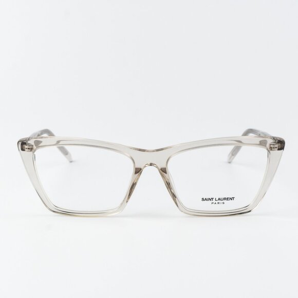 Saint Laurent Women Eyeglasses Beige Cat Eye SL737 MICA THIN OPT 004 BRAND NEW - Picture 1 of 12